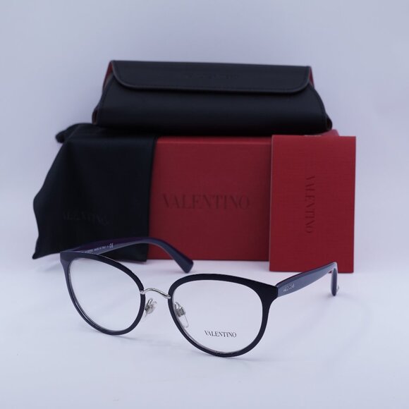 Valentino VA1004 3010 Cat Eye Eyeglasses – Blue 52mm - Picture 1 of 9
